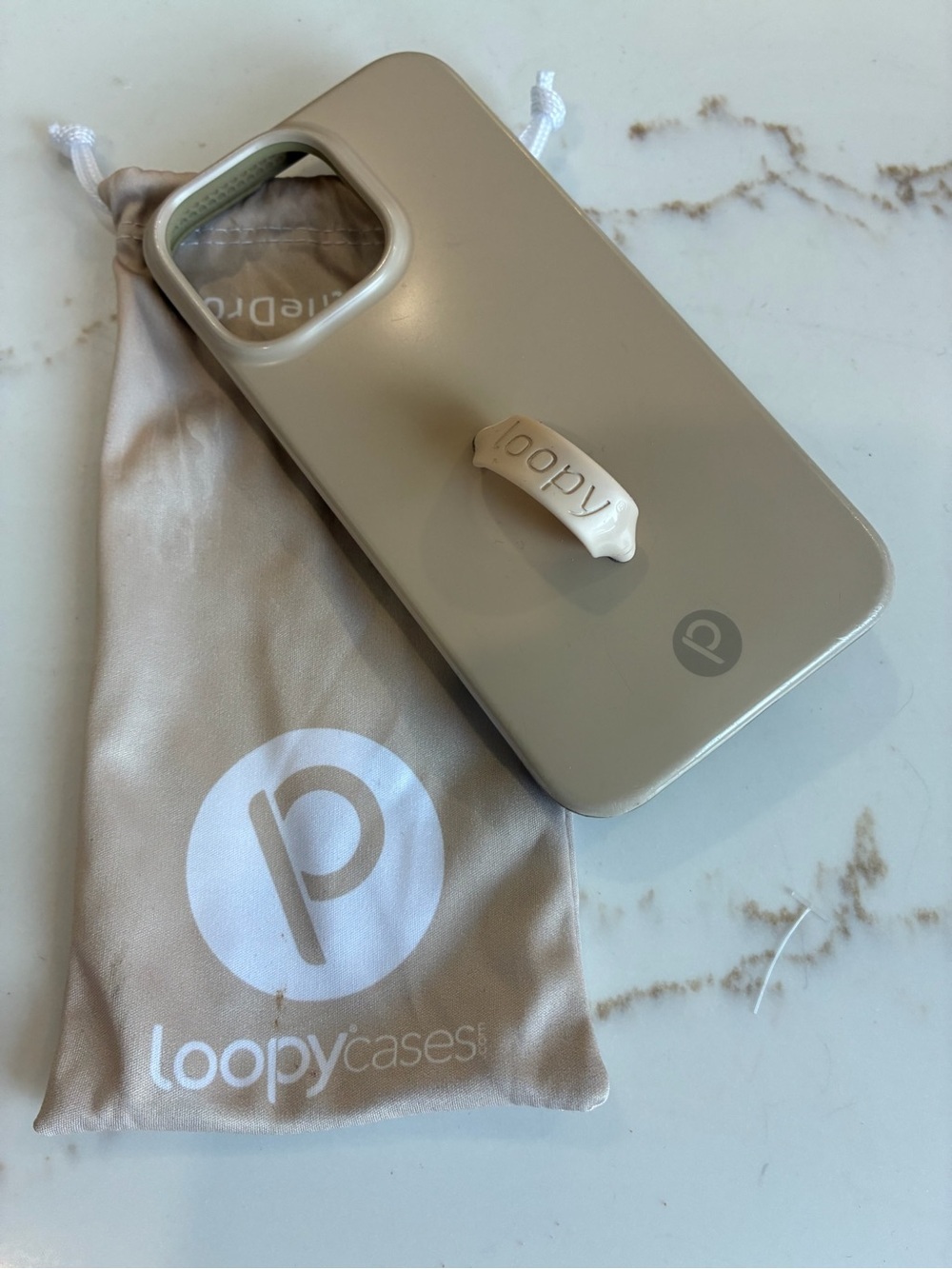 Loopy Case Beige/Taupe Phone Case with Loopy Loop